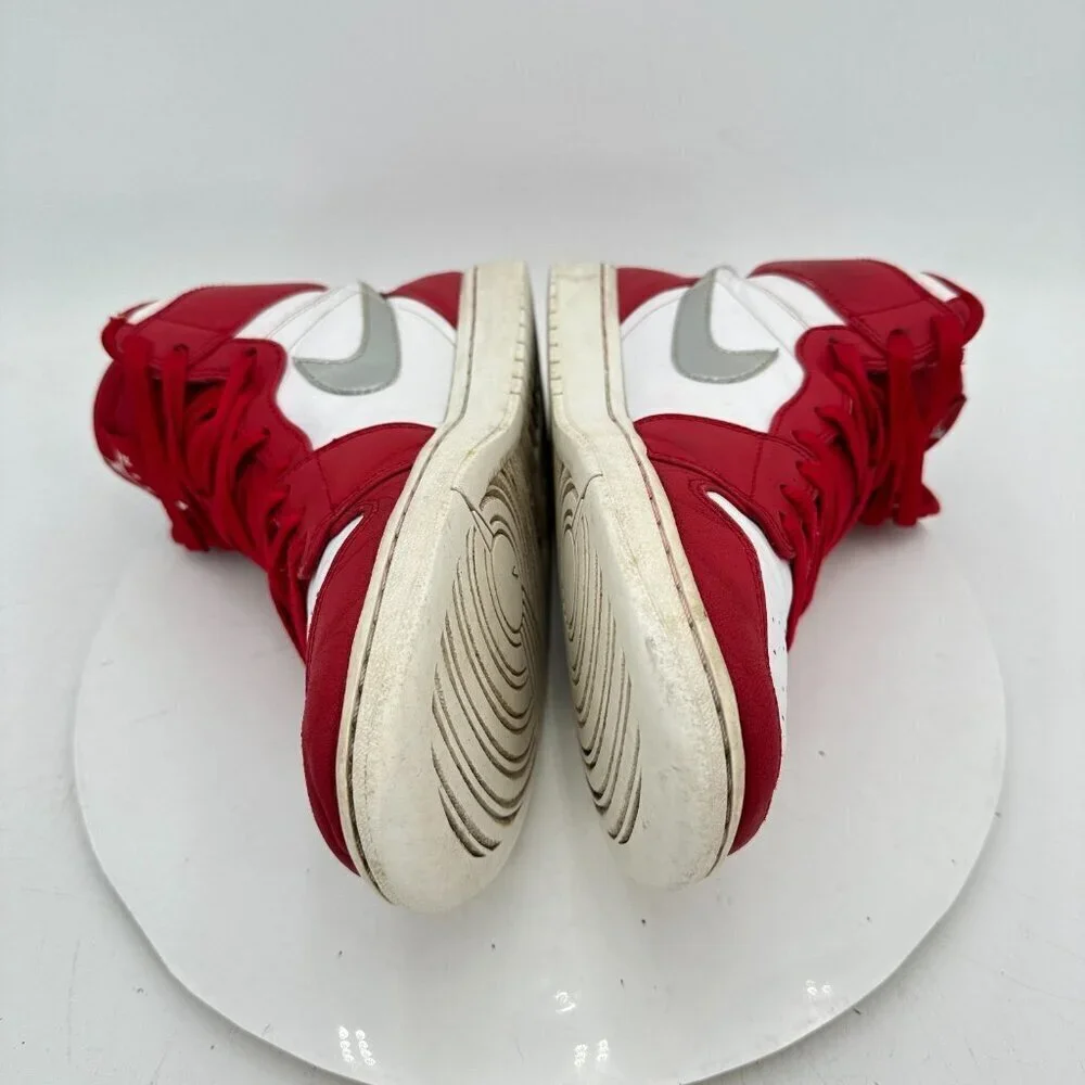 Nike Air Jordan 1 Retro High Men Size 10.5 332550-602 Gym Red Silver Medal Shoes